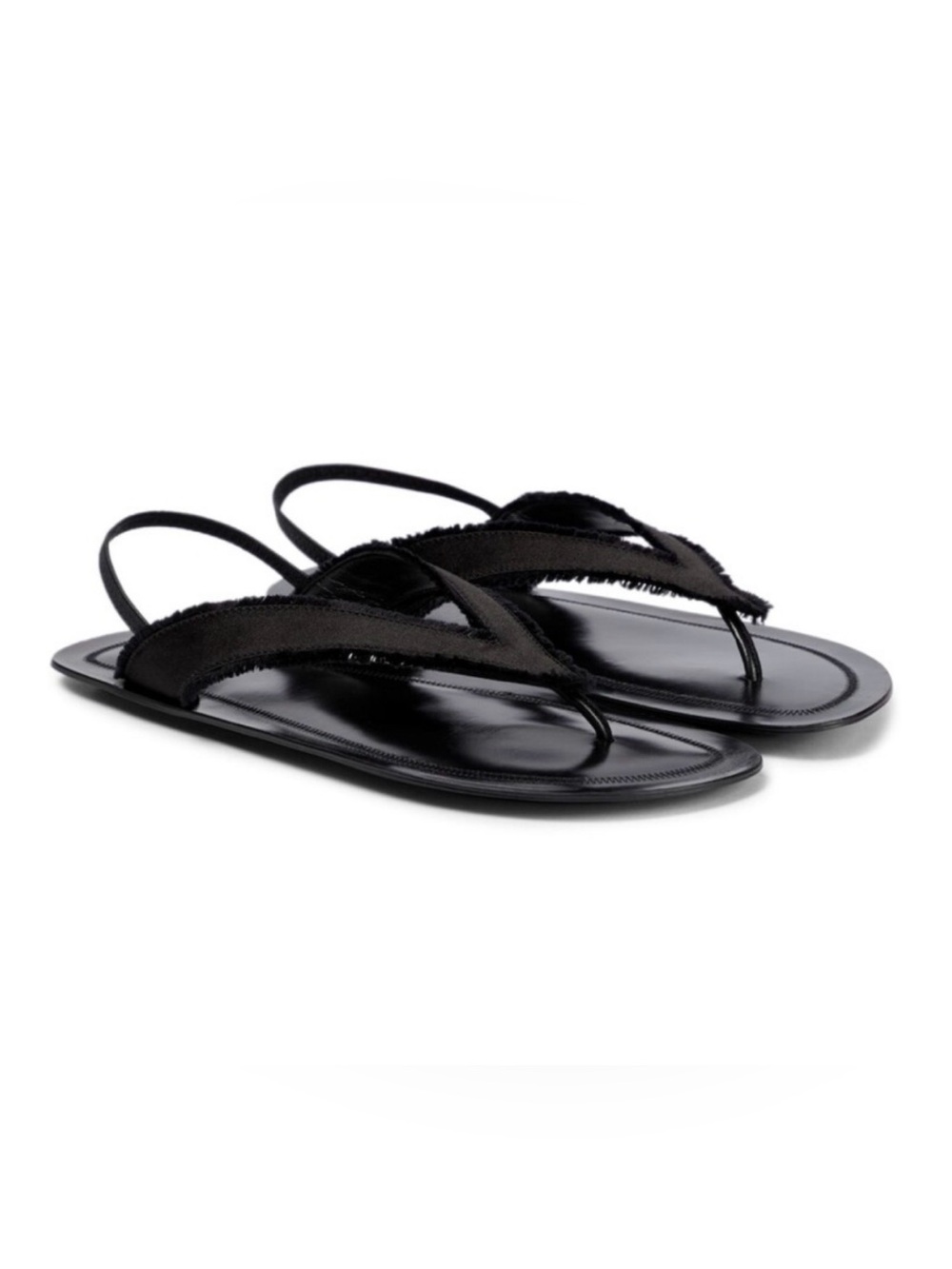 Black Women’s Leather Slide Sandals
